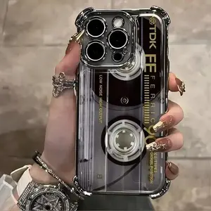 Vintage retro style phone case, radio pattern, full-cover shockproof TPU case, suitable for iPhone 17 16 15 14 13 12 11 & Samsung Galaxy S26 S25 Ultra S24 Plus S23 FE S22 S21 Series.A2686
