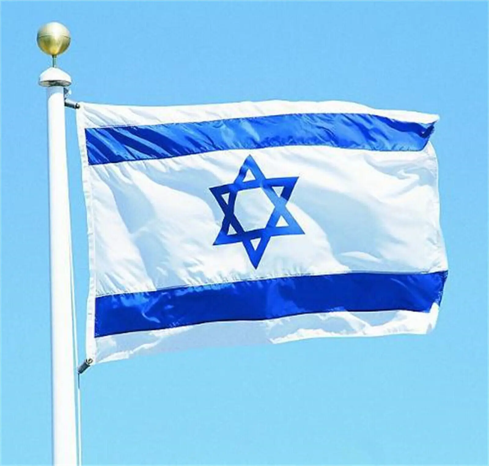 Israel Flag 3x5 Foot Polyester, Israeli Fly Breeze Flag Banner Outdoor Decoration