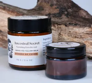 Ancestral Secret Sombra De Cedro Grass Fed Beef Tallow Balm for Men 2 oz Nutrient Rich Moisturizer with Cedar & Geranium Scent