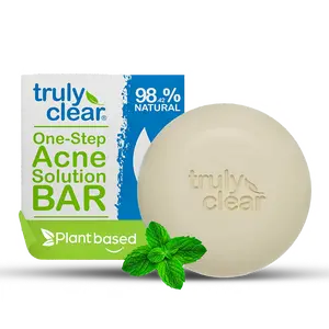 Truly Clear One-Step Acne Treatment - 99gr Plant-Based, Salicylic Acid Formula for Clear Skin, Gentle Cleanser for Face & Body, Vegan Skincare, Non-Comedogenic, Blemish-Free Results, Peppermint Oil Scent