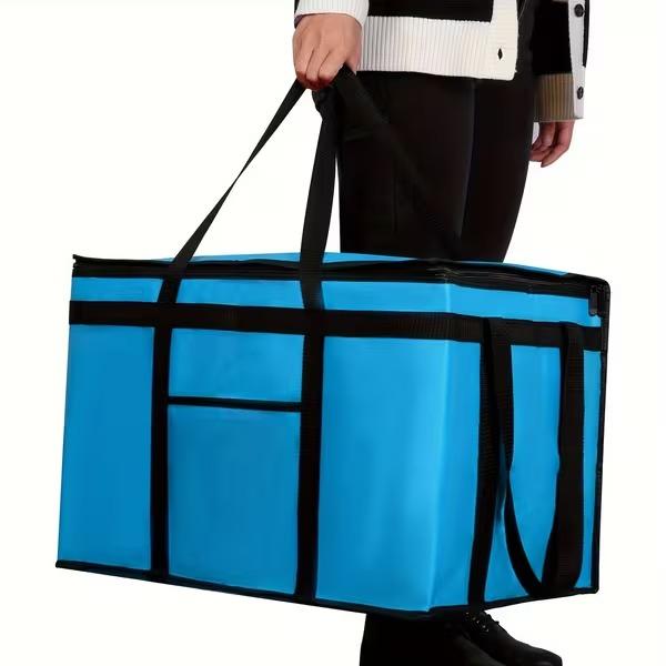 1pc Insulated Food Delivery Bag for Pizza Delivery, Grocery- Cooler Bag, Food Warmers for Parties, Catering Supplies for Doordash, Thermal Bags for Cold And Hot Food Carrier