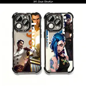 Arcane Jinx Anime Phone Case For iPhone 17 16 15 14 13 12 Pro Max Plus Anti Fall Birthday And Holiday Gifts Case Cover