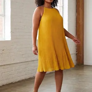 MK yellow pleated Dress