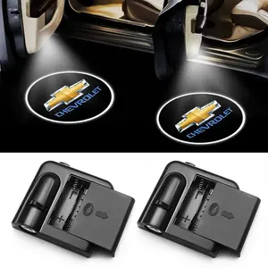 LED Car Welcome Light, Door Projection Lamp, Ground Lighting, Logo Projector, Exterior Modification Decoration, LED Car Lights, Suitable for Chevrolet
