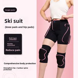 Reinforced Ski Knee & Hip Pads Set - Adult Impact-Resistant Protection for Snowboarding & Ice Skating