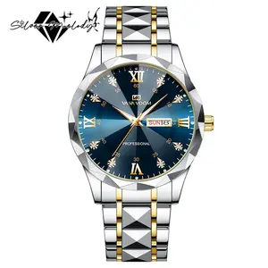 SMelody Waterproof Top Brand Luxury Man Wristwatch with Luminous, Men’s Watches with Date, Stainless Steel Band, 40mm Face Dial, Quartz Men's Fashion Luxury Stainless Steel Watches Wrist Watch