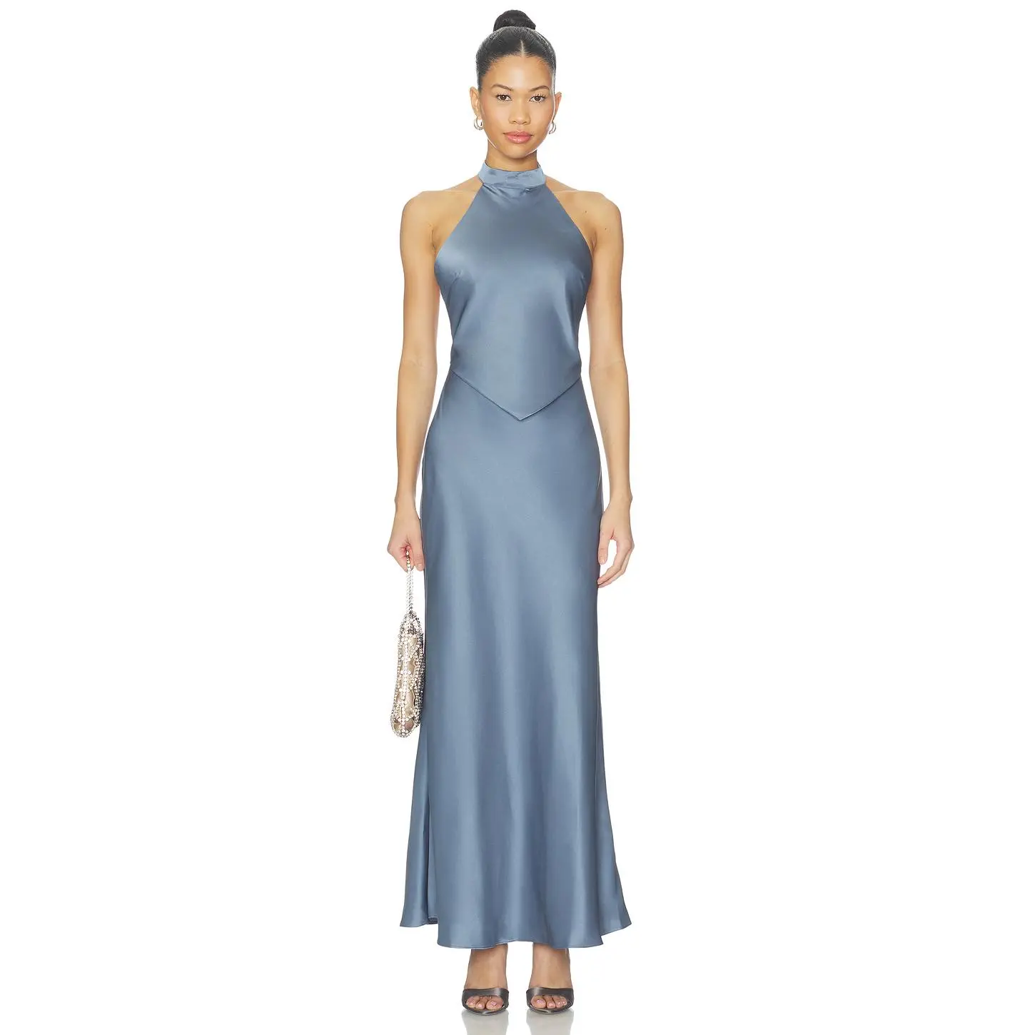 ASTR the Label Viridiana Dress in Steel Blue