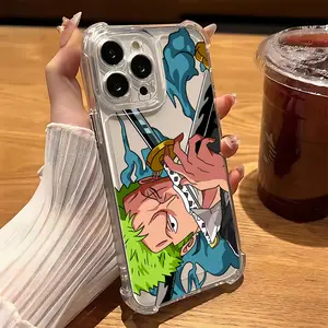 Hot Anime Roronoa Zoro Cool Phone Case Suitable for iPhone 17 16e 16 15 14 13 12 11 Mini Pro Max Air X XR XSMAX 8 7 Plus Anti Fall Transparent Soft Back Cover