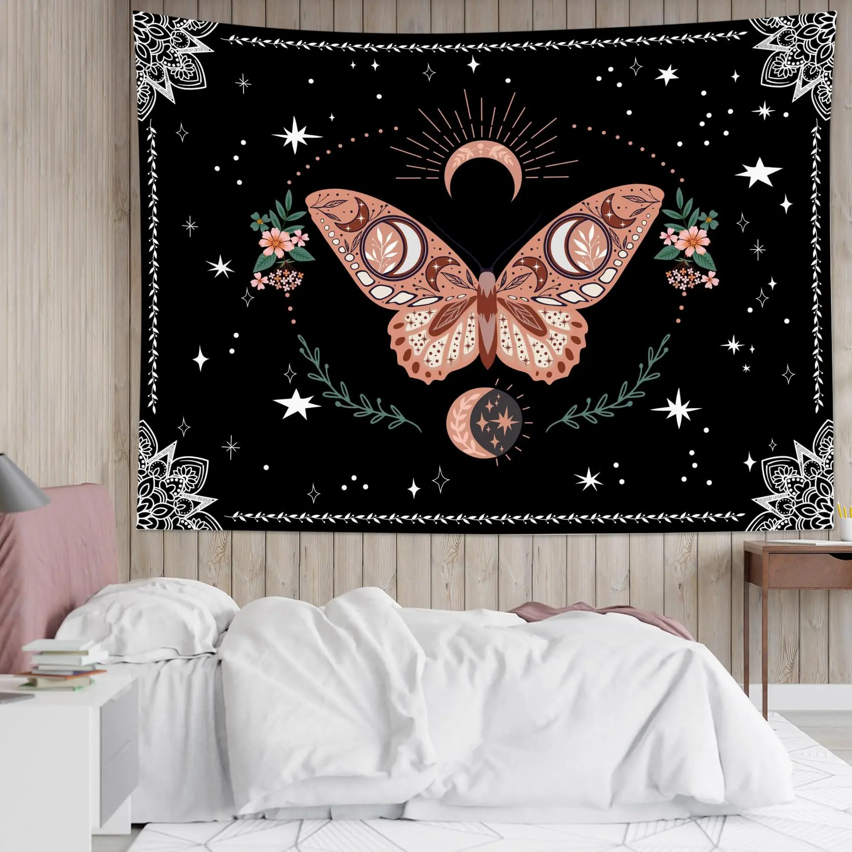 Decorative Tapestry Wall Hanging, 1 Piece Polyester Fabric Wall Art for Bedroom Living Room Dorm Home Decor, Multiple Designs and Sizes - Collection 061