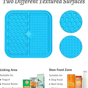 Dog Cat Silicone Licking Pad, Anxiety Relief Licking Mat, Peanut Butter Licking Pad, Boredom Breaker, Bath Beauty Licking Pad