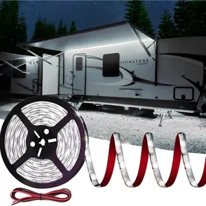 25FT RV Underglow Led Lights Kit 12V Camper Underbody Lights for Motorhome Travel Trailer Concession Stands Food Trucks RV Awning LED Strip Lights (White)