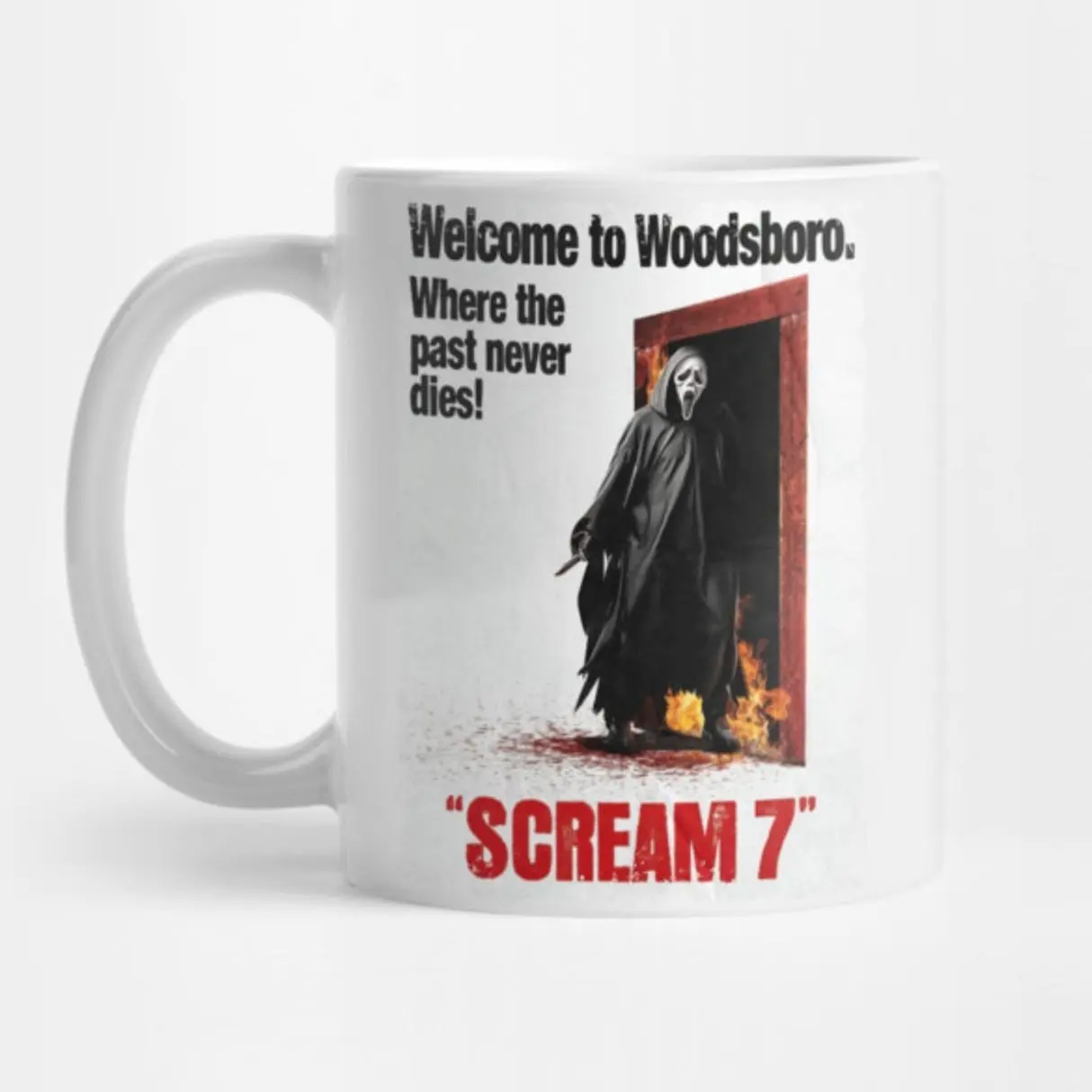 Scream Ghostface Ceramic Coffee Mug - Gift For Family, Friends, Fans
