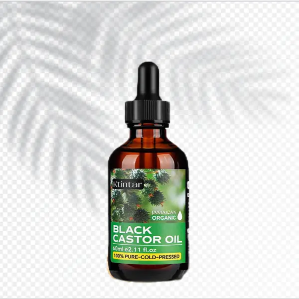 Ktintar Black Castor Oil 1/2/3 COUNT (60g) - Pure, Cold-Pressed for Hair Growth & Skin Care