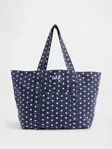 Gap Logo Tote Bag - Navy Polka Dot