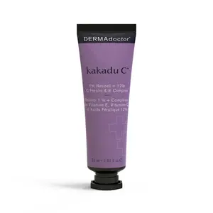 DERMAdoctor Kakadu C Dermatologist Formulated 1% Retinol Cream + Vitamin C, E Ferulic Complex, Hyperpigmentation Treatment for Face - 1.01 fl oz