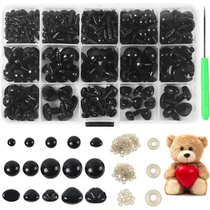 Yexixsr 566PCS Safety Eyes for Amigurumi, Various Sizes Crocheting Safety Eyes and Noses with Washers, for Teddy Bear, Stuffed Doll, Crochet Toy and Plush Animal