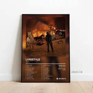 Yeat - Lyfestyle - Custom Album Cover - Hip Hop Wall Art - Custom Album Print - Yeat Poster - Custom Album Poster - Yeat Rapper Print