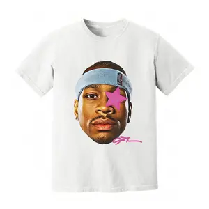 Youth & Adult Allen Iverson Big Face Purple Star Graphic T-Shirt, graphic tees for boys, Graphic Tees, clothing boys, Youth Clothing