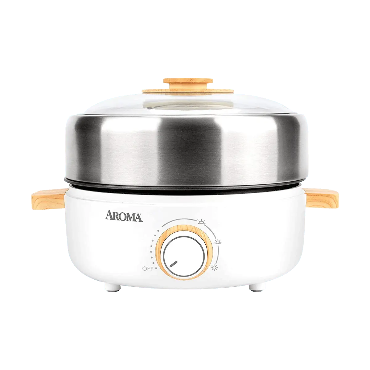 AROMA High-End Hot Pot & Grill Multi-Function Cooker AMC-130 2.5L | Dual Cooking for BBQ & Hot Pot