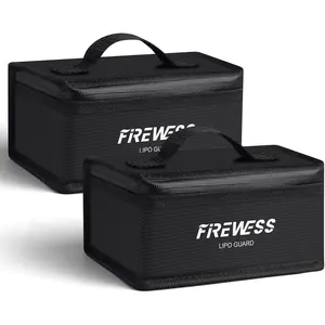 2 Pack Lipo Safe Bag Fireproof, lithium battery bag fireproof and Explosionproof, Lipo Battery Storage Guard Safe Pouch for Charge and Storage