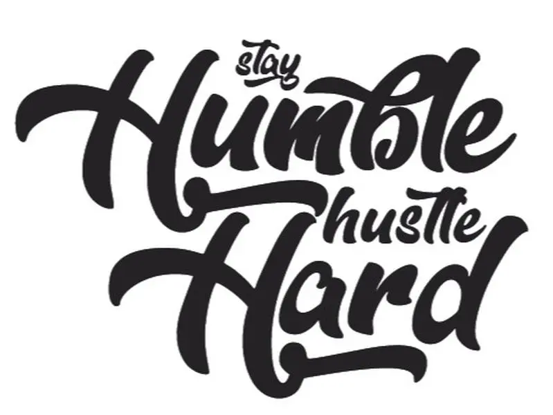 Stay Humble Hustle Hard Vinyl Stickers - Vehicle Exterior Decoration, Durable Waterproof Car Bumper Stickers, Multi-Color Multi-Size Decals for Truck, Easy Application