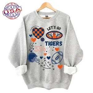 Auburn Vintage Icons Sweatshirt, Auburn Cute Meme Football Hoodie, College Football Crewneck T-shirt For Fans