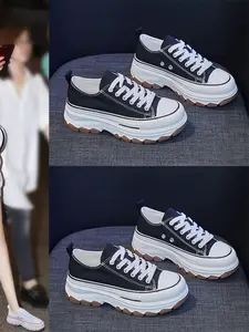 New Women's Casual Shoes, Thick Sole Sneakers, Trainer, Comfortable Sports Shoes, Height Increase 4.5cm, Party Wear for Short Women