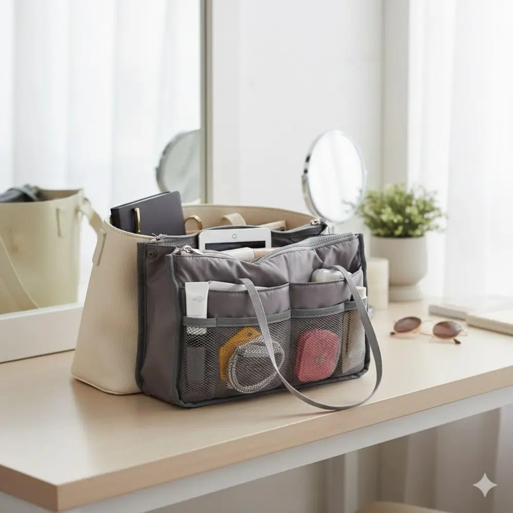 Multi-Functional Nylon Zipper Organizer Pouch: Waterproof Makeup Bag, Travel Essentials Case, Portable Storage for Cosmetics, Stationery & Small Items. Ideal for Students, Daily Use & On-the-Go Lifestyle. Compact Carry-All Solution.