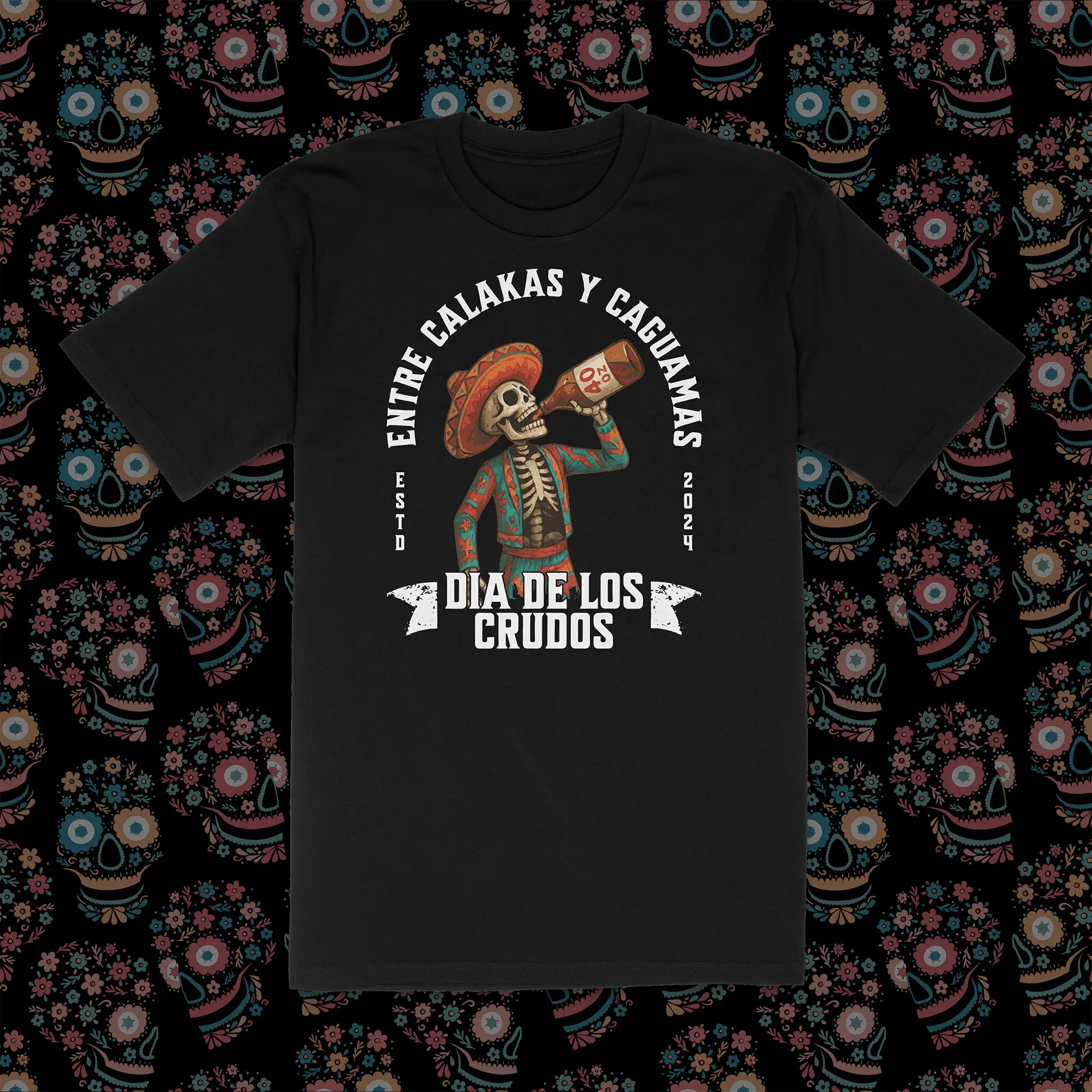 Dia de los Crudos Men’s Tee – Entre Calakas y Caguamas - TikTok Shop