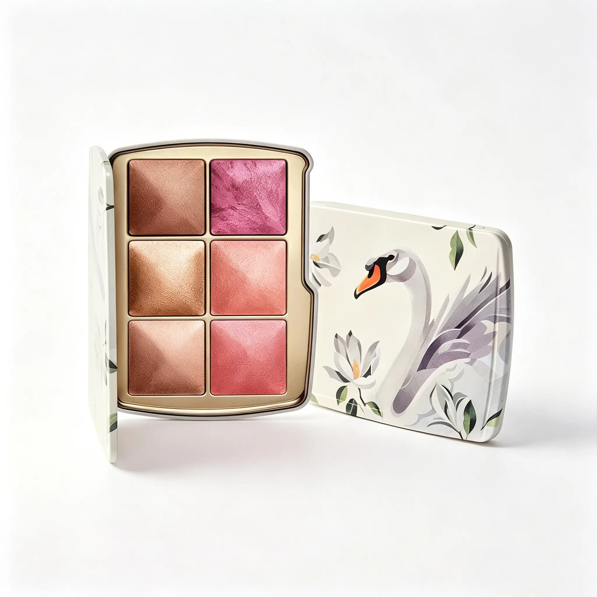 6-Shade Blendable Pigment Multi Eyeshadow Palette, 2-in-1 Eye & Cheek Makeup for Daily & Party Looks