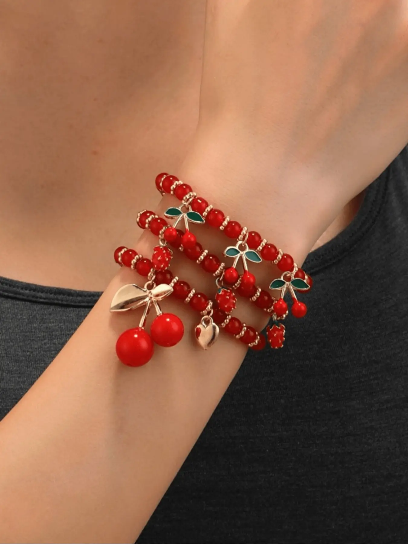 cherry bracelet - TikTok Shop