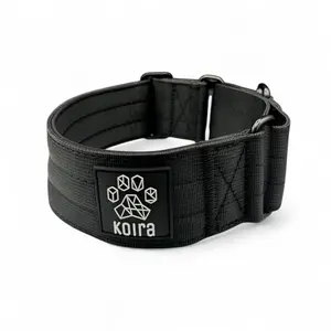 Black Koira Sighthound Collar – No-Buckle Martingale