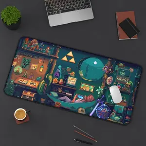 [Sale Up To 40%] Retro LoZ Link Desk Mat, Gaming Mouse Pad, Geek Home Office Decor, Perfect for Birthdays, Holidays, and Collectors
