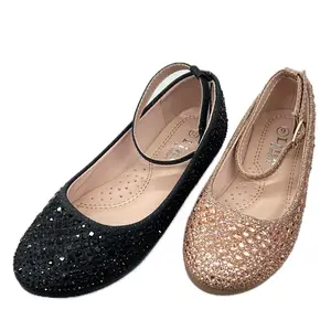 RHINESTONE BALLET FLAT WITH SIDE BUCKLE SABINA-15k