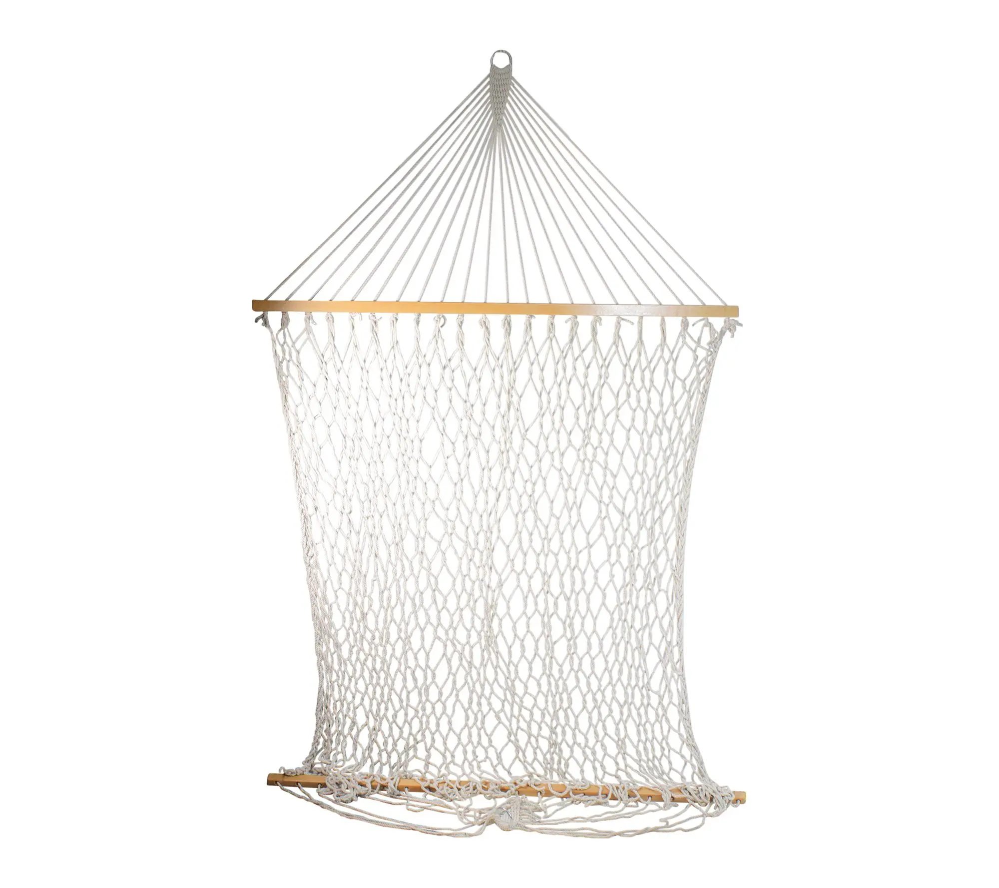 Northlight Lattice Macrame Hammock w/ Wooden Bars 78" x 59"
