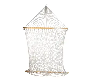 Northlight Lattice Macrame Hammock w/ Wooden Bars 78" x 59"