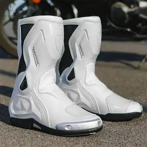 Non-slip Breathable Motorcycle Racing Boots Men's Biker Cycling Shoes Nanofiber Professional Biker Shoes Thickened Rubber Boy Footwear