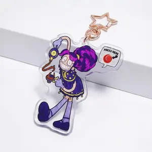 Cute Lily Lovebird Press Here Poppy Playtime Chapter 5 Acrylic Keychain – Horror Game Character Keyring, Collectible Fan Gift