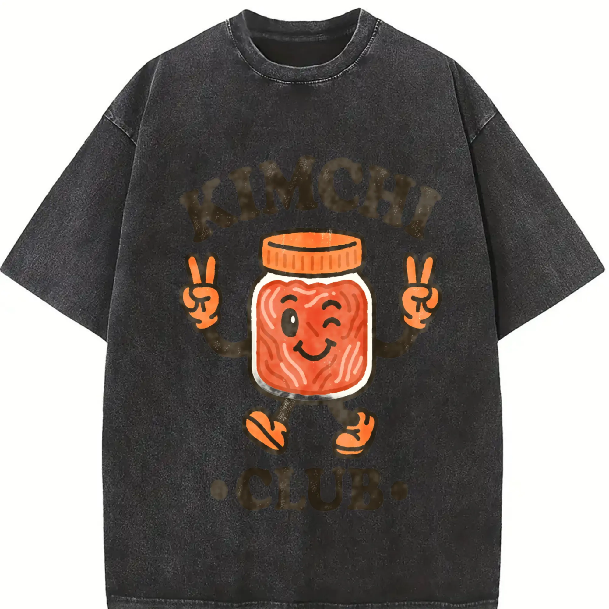 Kimchi Club Shirt: Vintage Retro Korean Food Mascot Tee for Foodies, Cute Fermented Veggie T Shirt, KBBQ Lover Graphic