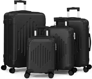 Ubesgoo Luggage Set 4 Piece Suitcase Sets with TSA Lock Moulded Corner 4 Spinner Wheels, ABS Hardside Trolley Travel Case for Carry On Check-in Business Trip