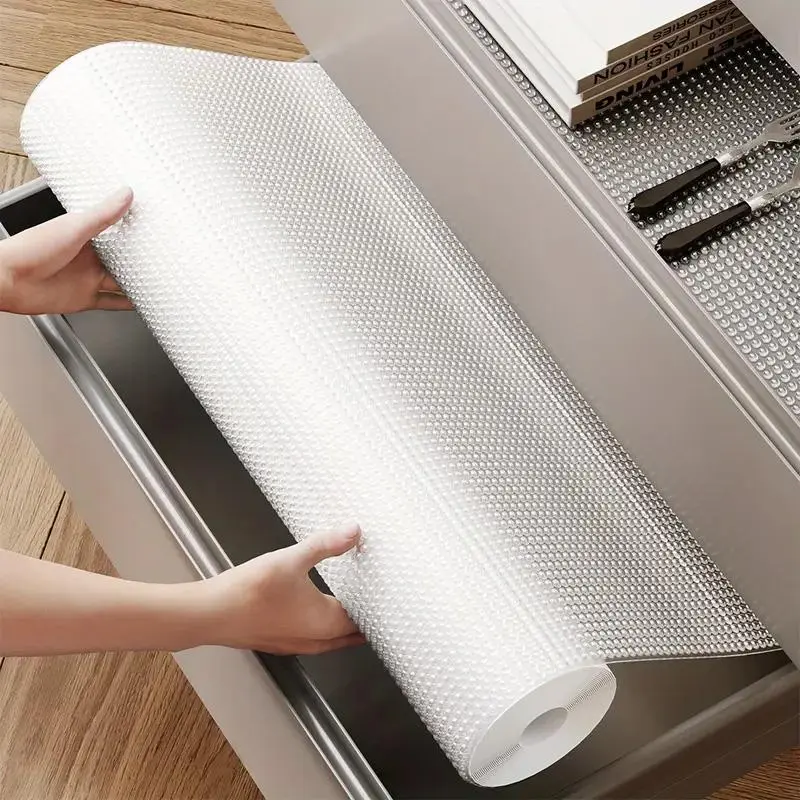 Kitchen Cabinet Liner, Cabinet Mat, Cover, Waterproof & Non-slip Vinyl Shelf Liner, Durable & Easy to Clean Shelf Liner, Home Organizer for Kitchen, Desk, Refrigerator, Wardrobe
