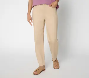 LOGO by Lori Goldstein Petite Color Seamed Ankle Jeans