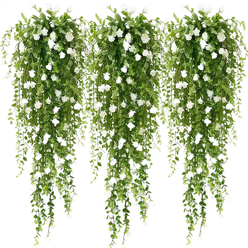 4pcs European pastoral style large simulated fern plant combination, Artificial Faux Plants, suitable for home, office, garden, porch decoration, wedding, holiday, Fake Plant Decoration