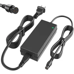 42V 2A Power Adapter PowerFast 3-Prong Inline Connector for 36V Sports Mod,Pocket Mod Lithium Battery,Lithium Battery Power Charger.
