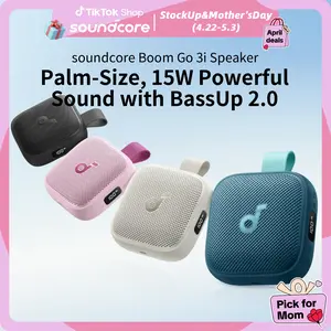 soundcore Boom Go 3i by Anker, Portable Speaker, 15W Punchy Sound, 24H Playtime, IP68, BassUp 2.0, Emergency Charging, Bluetooth 6.0, Waterproof Speaker for Hiking/Cycling/Camping