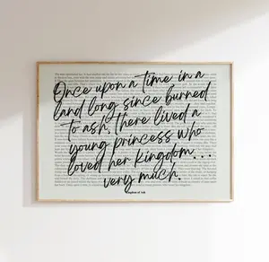 Throne of Glass Wall Art Print, Kingdom of Ash, Sarah J Maas, Once Upon A Time Poster, Book Lover Gifts (Unframed)