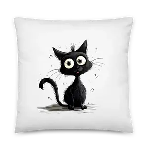 Funny Cat Pillow 2 with Print