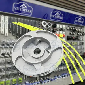 Universal Brush Cutter Head with Four Trimmer Lines for Brush Cutter New Color Aluminum Plate Reed Grass Head, Universal Reed Grass Head, Durable and Versatile Reed Grass Tool, Ideal for Gardening