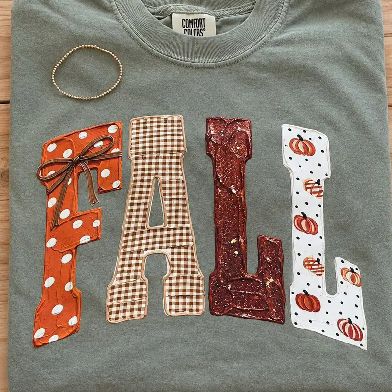 Fall Patchwork Comfort Colors Tee