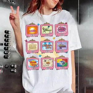 Retro All Cartoon Channel Movie Television T-Shirt, Family Matching Shirt, High School Musical Old Series Movie Tee
